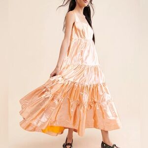 knee length dresses for ladies Toren Lace-Up Ruffled Tiered Mini Dress in Ivory